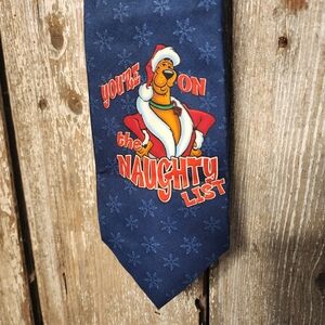 Scooby Doo vintage 90s tie Christmas Santa themed ugly Christmas
